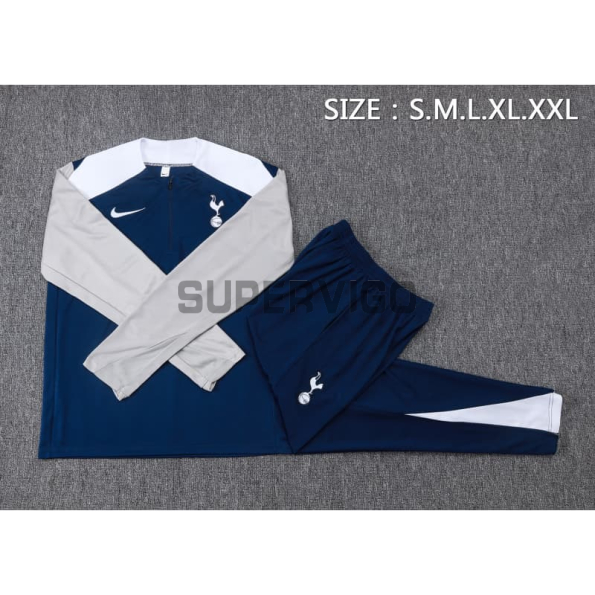 Sudadera De Entrenamiento Tottenham Hotspur 2025/2026 Kit Azul Marino/Gris