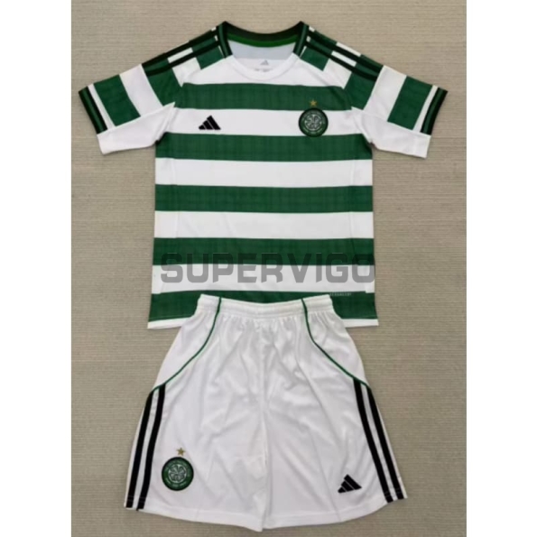 Camiseta Celtic Primera Equipación 2025/2026 Verde/Blanco Niño Kit