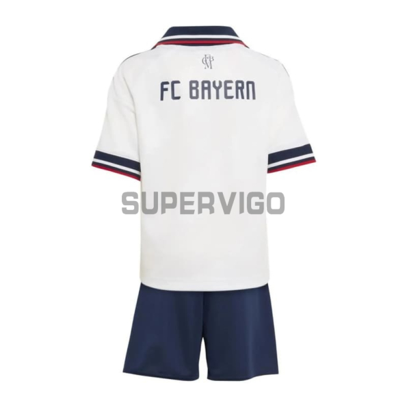 Camiseta Bayern Múnich Segunda Equipación 2026/2027 Blanco Niño Kit