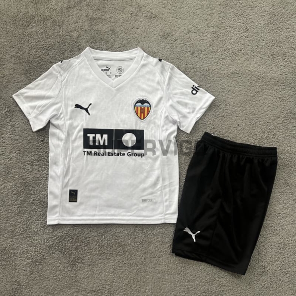 Camiseta Valencia Primera Equipación 2025/2026 Blanco Niño Kit