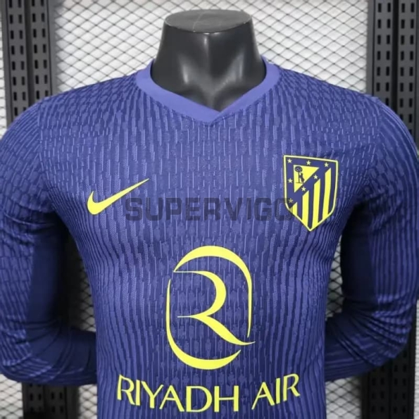 Camiseta Atlético de Madrid Segunda Equipación 2025/2026 ML Azul (EDICIÓN JUGADOR)