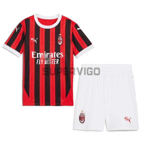 Camiseta AC Milan Primera Equipación 2024/2025 Niño Kit