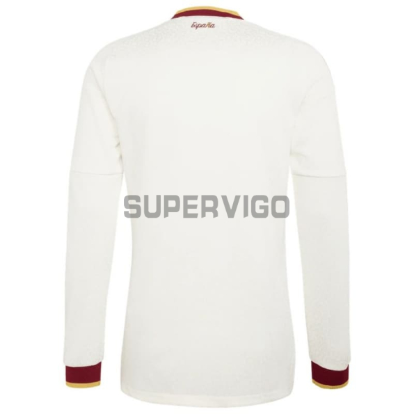 Camiseta España Segunda Equipación Mundial 2026 ML Blanco 2 Estrellas