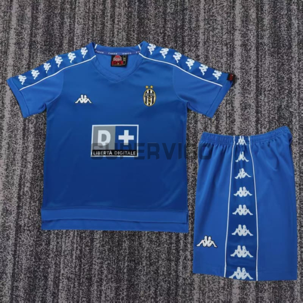 Camiseta Juventus Segunda Equipación Retro 1999/00 Azul Niño Kit