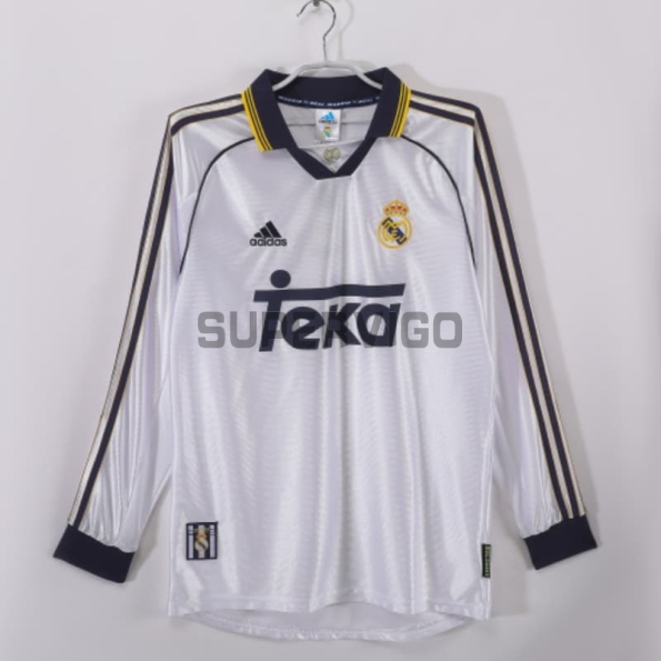 Camiseta Real Madrid Primera Equipación Retro 1998/00 ML Blanco