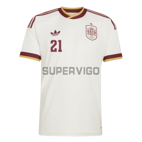 Camiseta Oyarzabal 21 España Segunda Equipación Mundial 2026 Blanco/Rojo