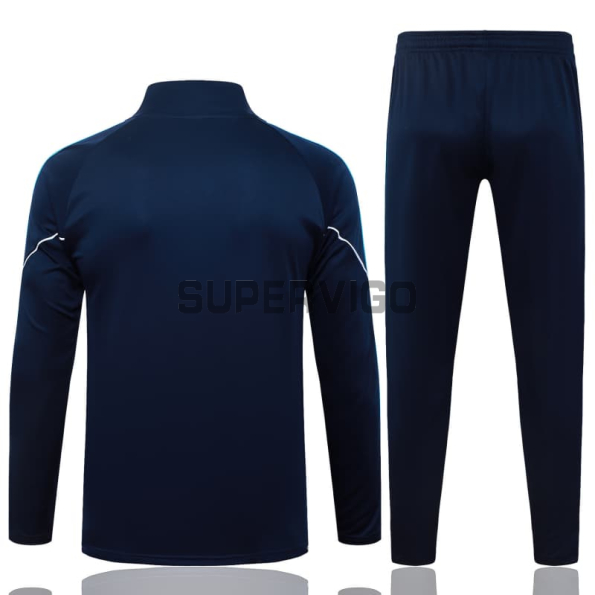 Sudadera De Entrenamiento Olympique Marsella 2025/2026 Kit Azul Marino/Turquesa