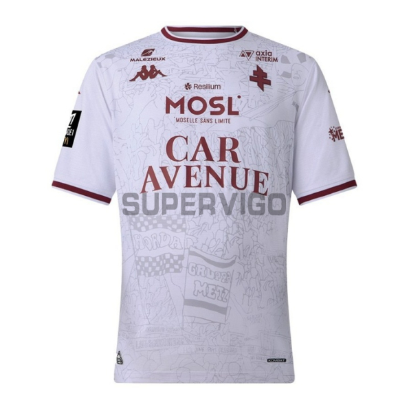 Camiseta FC Metz Segunda Equipación 2025/2026 Blanco