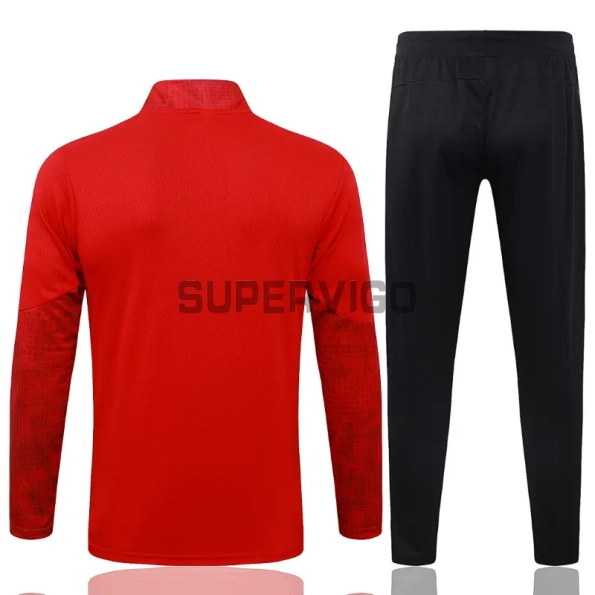 Sudadera De Entrenamiento AC Milan 2025/2026 Kit Rojo/Blanco con Estampado