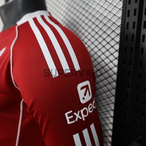 Camiseta Liverpool Primera Equipación 2025/2026 ML Rojo (EDICIÓN JUGADOR)