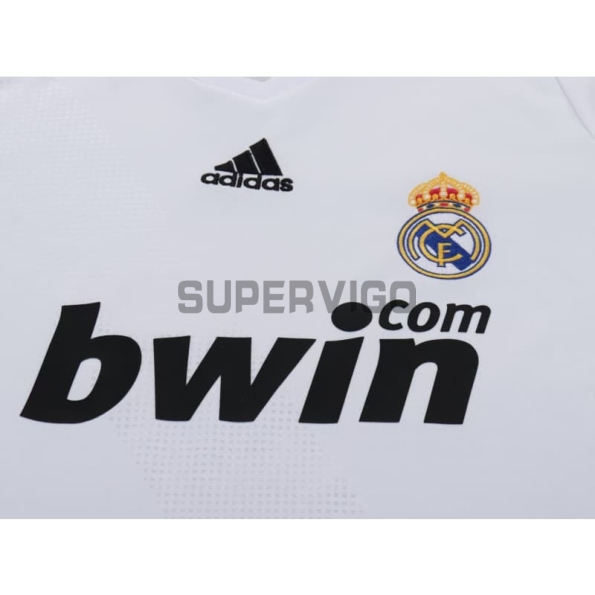 Camiseta Real Madrid Primera Equipación Retro 2008/09 Blanco Niño Kit