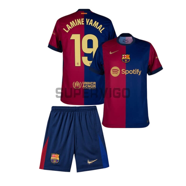 Camiseta Lamine Yamal 19 Barcelona Primera Equipación 2024/2025 Niño Kit