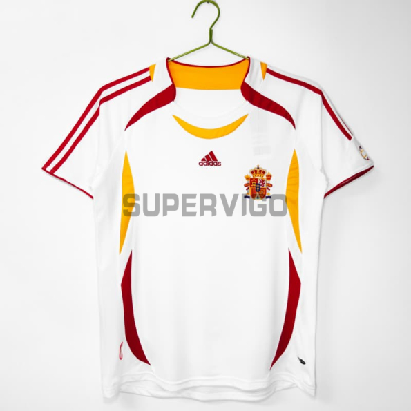 Camiseta España Segunda Equipación Retro 2006 Blanco