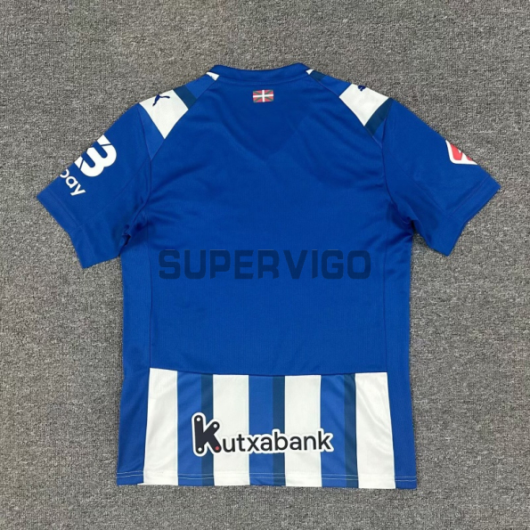 Camiseta Alavés Primera Equipación 2025/2026 Azul/Blanco con Parche La Liga