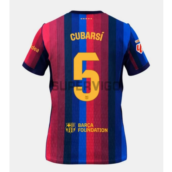 Camiseta CUBARSÍ 5 Barcelona Primera Equipación 2026/2027 Rojo/Azul con Parche La Liga