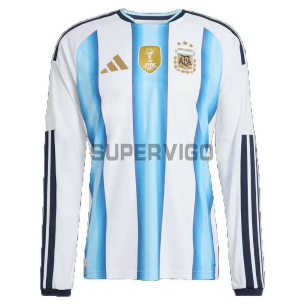 Camiseta Argentina Primera Equipación 2026 ML Azul/Blanco con FIFA2022