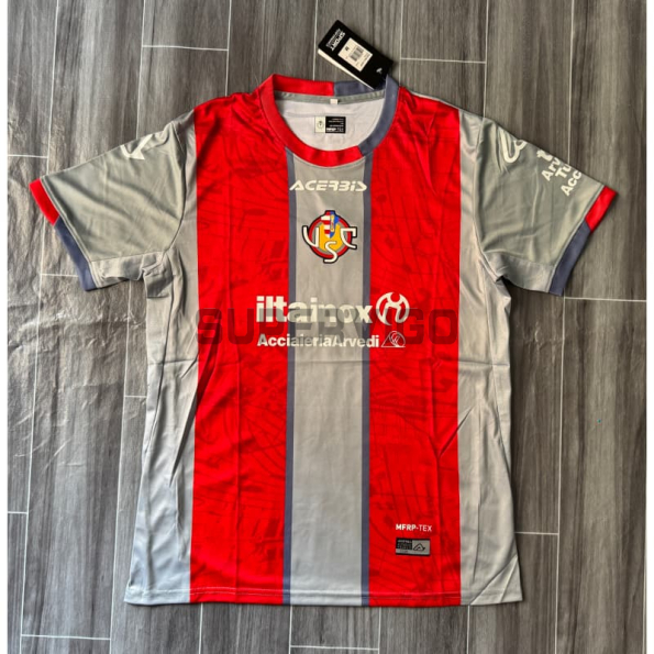 Camiseta US Cremonese Primera Equipación 2025/2026 Rojo/Gris