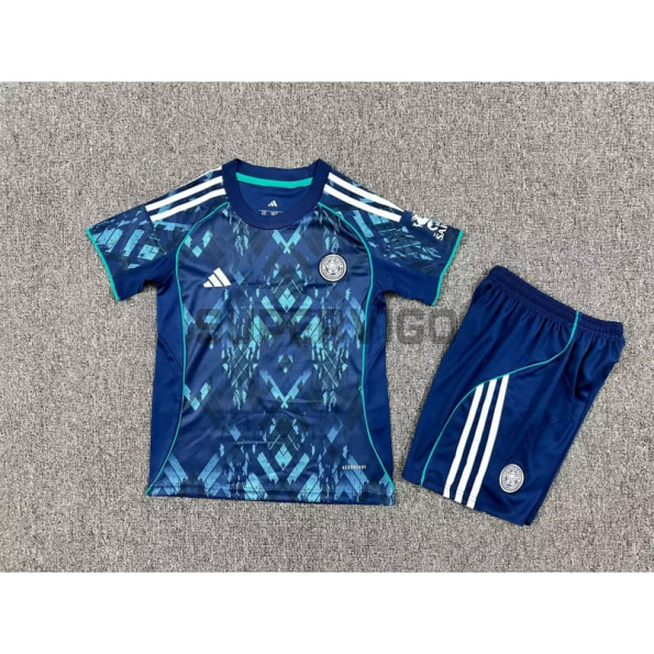 Camiseta Leicester City Segunda Equipación 2025/2026 Azul Niño Kit