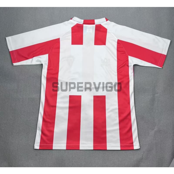 Camiseta Sporting de Gijón Primera Equipación Retro 1986/88 Blanco/Rojo