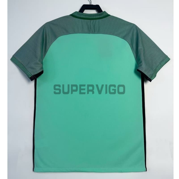 Camiseta Portugal Segunda Equipación Retro 2016 Verde