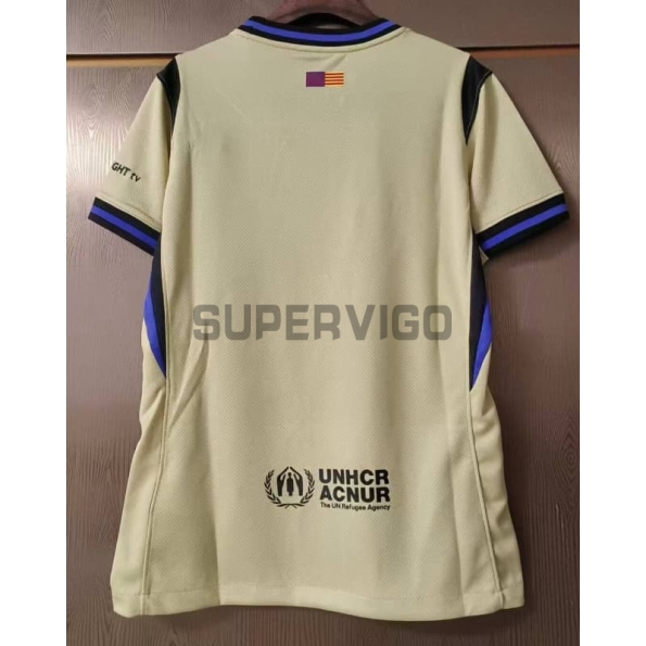 Camiseta Barcelona Segunda Equipación 2025/2026 Oro Mujer