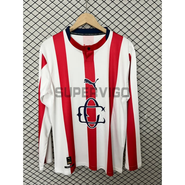 Camiseta Chivas 120 Aniversario Edición 2026/2027 ML Rojo/Blanco