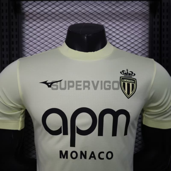 Camiseta Monaco Tercera Equipación 2025/2026 Amarillo Claro (EDICIÓN JUGADOR)