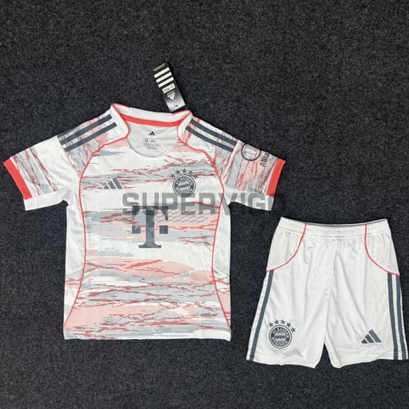 Camiseta Bayern Munich Segunda Equipación 2025/2026 Beige Niño Kit