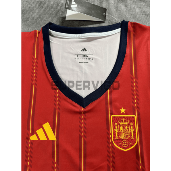 Top corto España Primera Equipación Mundial 2026 Rojo/Azul Mujer