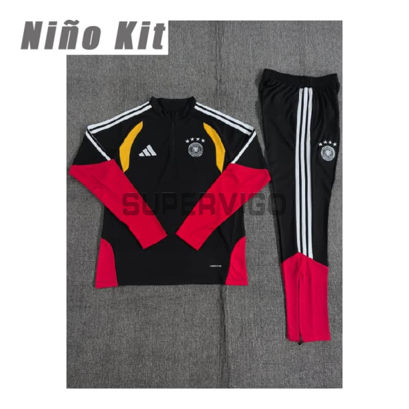 Sudadera de Entrenamiento Alemania 2026 Niño Kit Negro