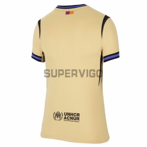 Camiseta Barcelona Segunda Equipación 2025/2026 Oro Mujer
