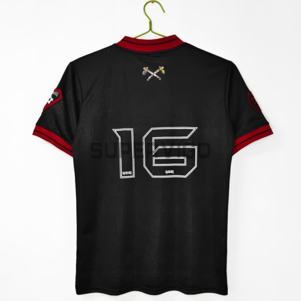 Camiseta West Ham United x Iron Maiden Equipación Retro 2016 Negro