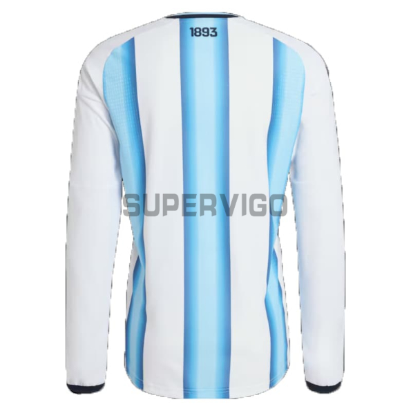 Camiseta Argentina Primera Equipación 2026 ML Azul/Blanco con FIFA2022