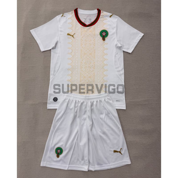 Camiseta Marruecos Segunda Equipación Mundial 2026 Blanco/Oro