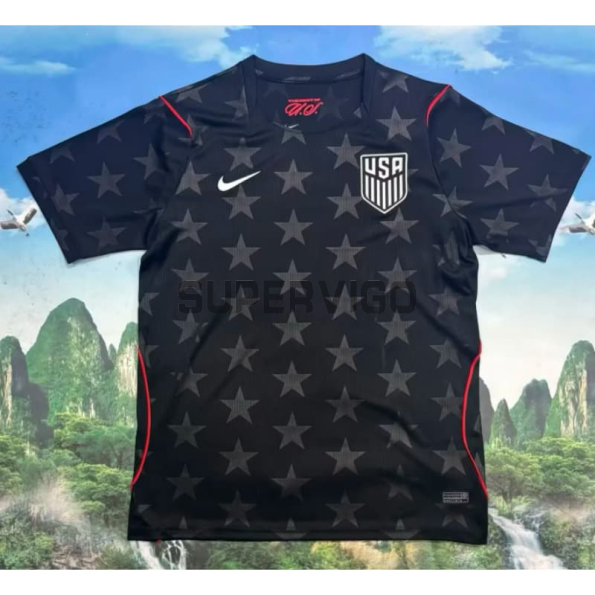 Camiseta EE.UU Segunda Equipación Mundial 2026 Negro Obsidiana