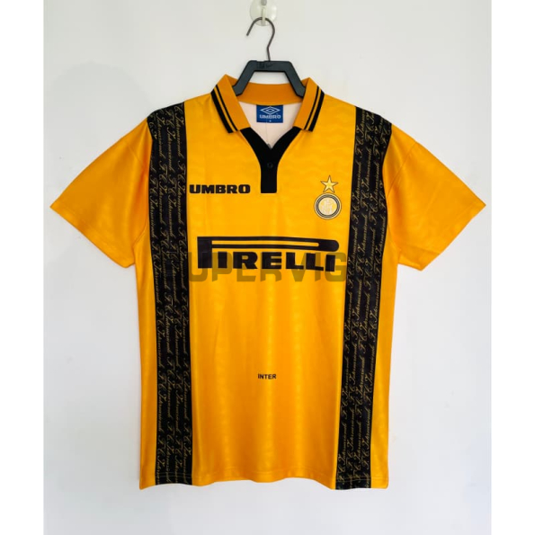 Camiseta Inter de Milan Tercera Equipación Retro 1996/1997 Amarillo