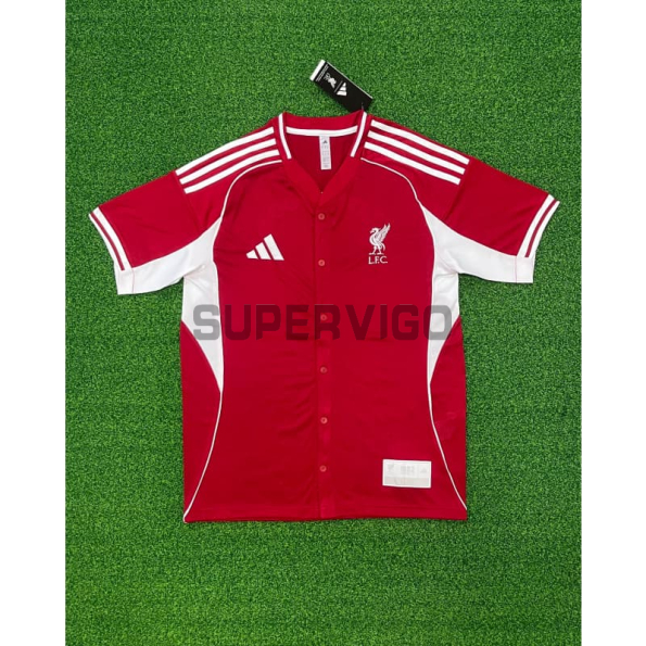 Camiseta Liverpool 2025/26 Baseball Shirt Rojo