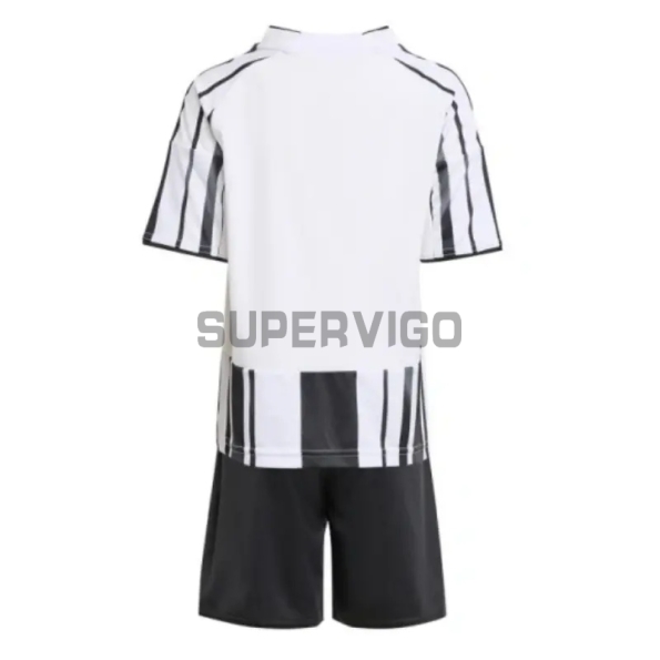 Camiseta Juventus Primera Equipación 2025/2026 Negro/Blanco Niño Kit