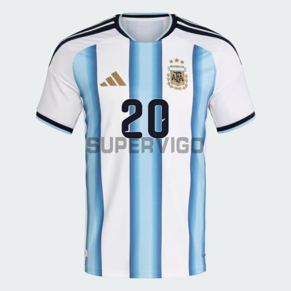 Camiseta Mac Allister 20 Argentina Primera Equipación 2026 Azul/Blanco