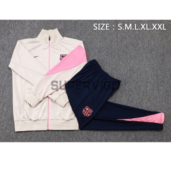Chandal Barcelona 2025/2026 Blanco Roto/Rosa