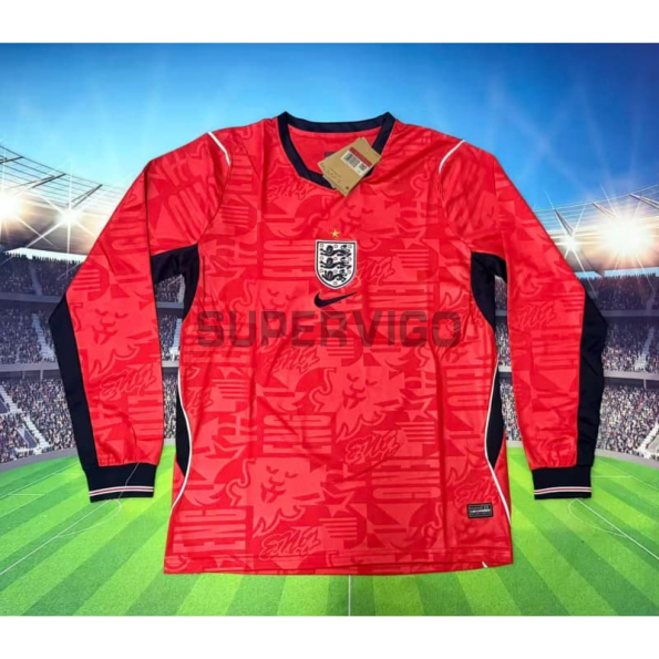 Camiseta Inglaterra Segunda Equipación Mundial 2026 ML Rojo