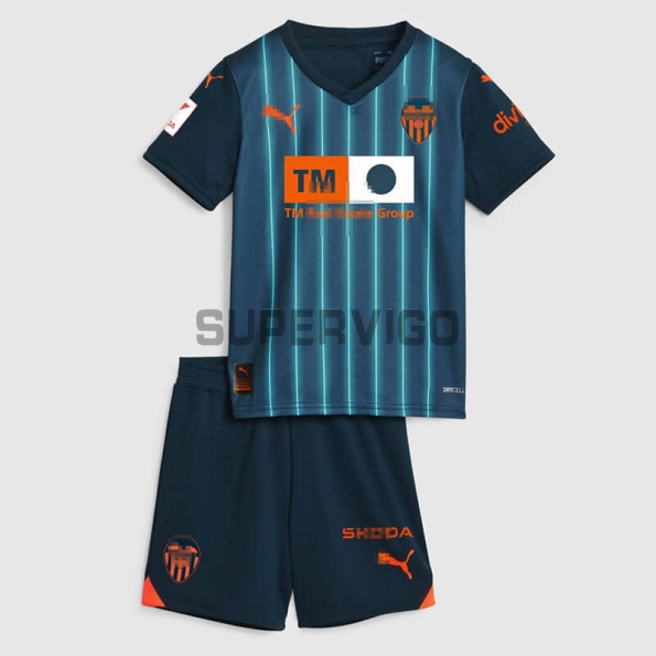 Camiseta Valencia CF Segunda Equipación 2023/2024 Niño Kit