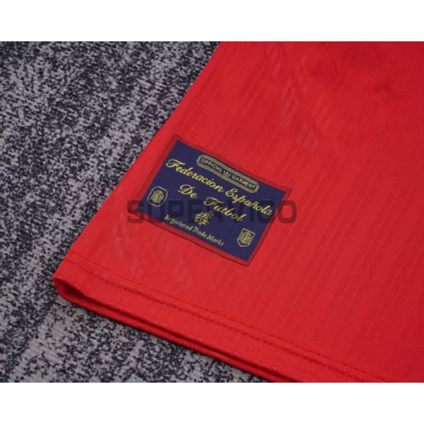 Camiseta España Primera Equipación Retro 1996 Rojo/Azul Niño Kit