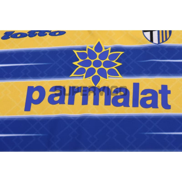 Camiseta Parma Calcio Primera Equipación Retro 1998/99 Amarillo/Azul Niño Kit