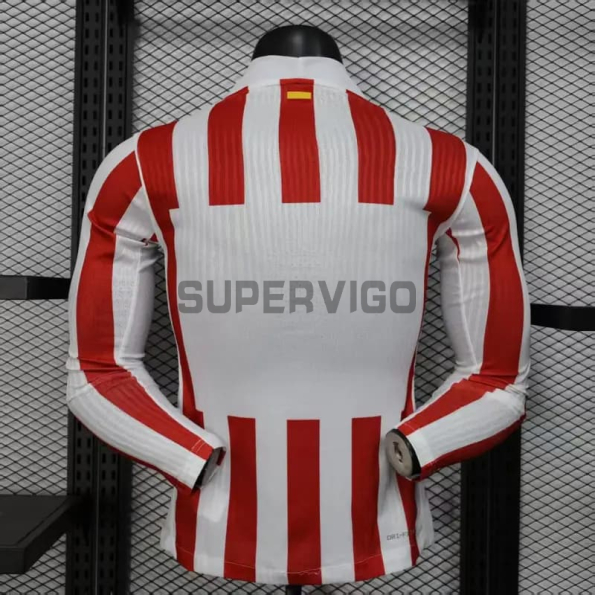 Camiseta Atlético de Madrid Primera Equipación 2025/2026 ML Blanco/Rojo (EDICIÓN JUGADOR)