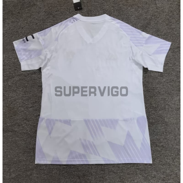 Camiseta Manchester United Segunda Equipación 2025/2026 Blanco/Morado Claro