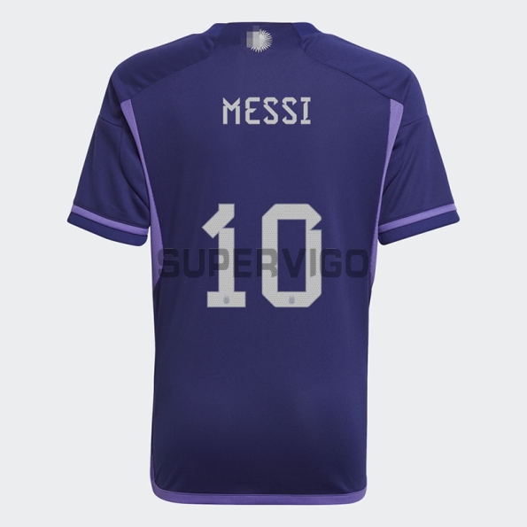Camiseta Messi 10 Argentina Segunda Equipación 2022 Mundial