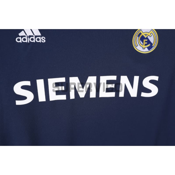 Camiseta Real Madrid Segunda Equipación Retro 2005/06 ML Azul Marino