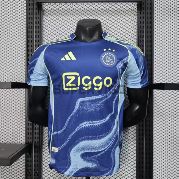 Camiseta Ajax Segunda Equipación 2025/2026 Azul (EDICIÓN JUGADOR)
