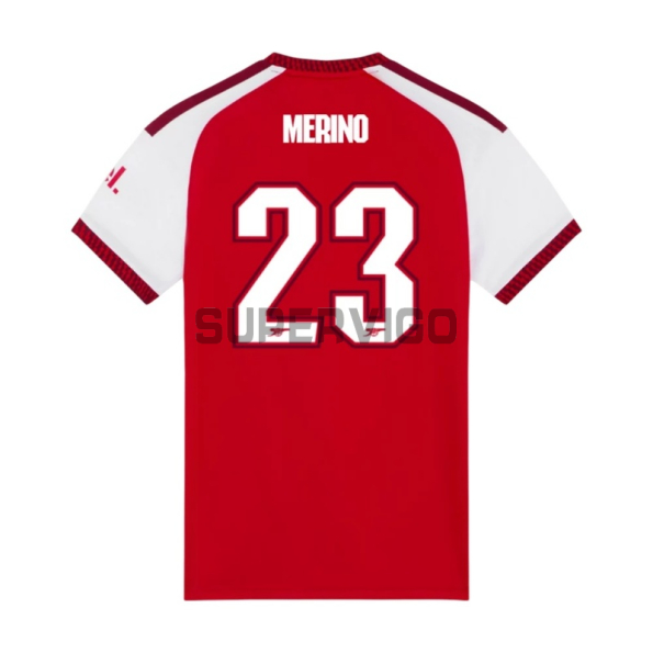 Camiseta MERINO 23 Arsenal Primera Equipación 2026/2027 Rojo/Blanco UCL